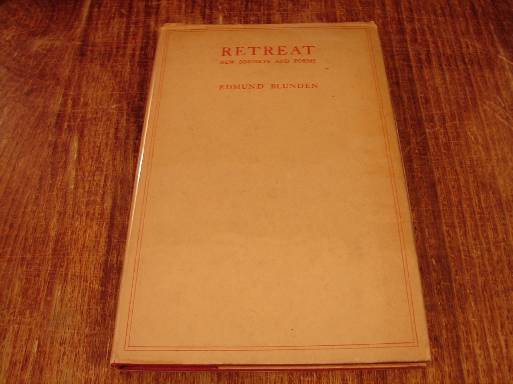 Author signed Retreat Sonnets and Poems by Blunden - 2