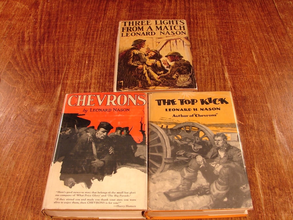 Lot of 3 Leonard Nason World War I novels. - 2