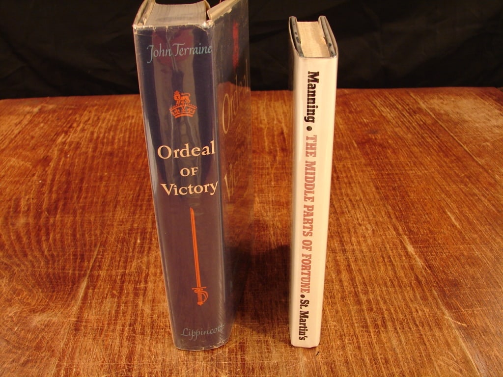 Lot of two WWI novels.: Lot of two novels. 1) Ordeal of Victory by John Terraine. Lippincott Co 1963. a landmark 1963 military history book written by the prominent British historian John Terraine. The book was originally