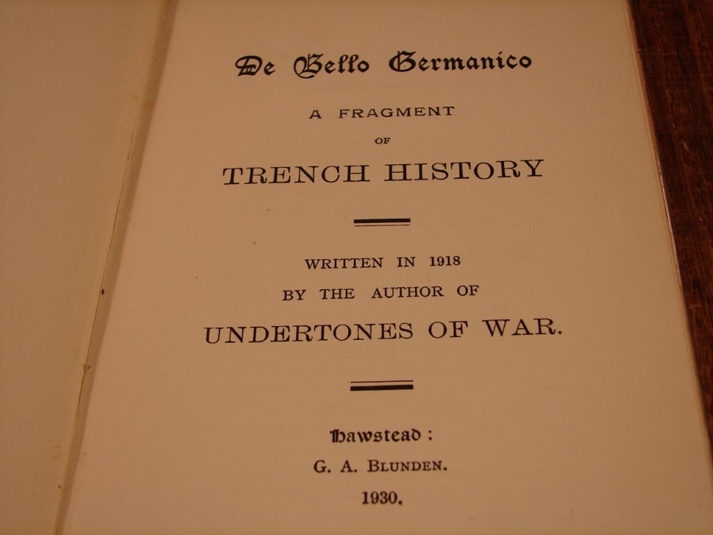 De Beffo Germanico - A fragment of Trench History. - 4
