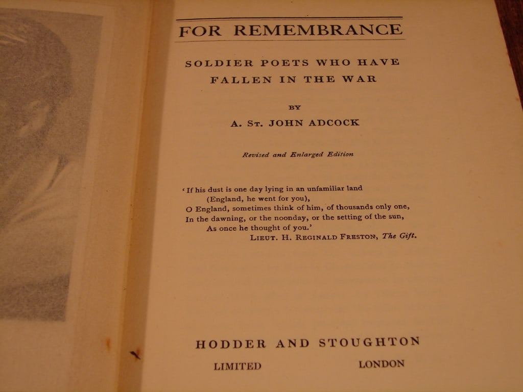 For Remembrance - Soldiers Poets Who Have Fallen . - 4