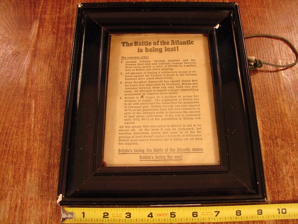 Framed Newspaper article Battle of the Atlantic - 2