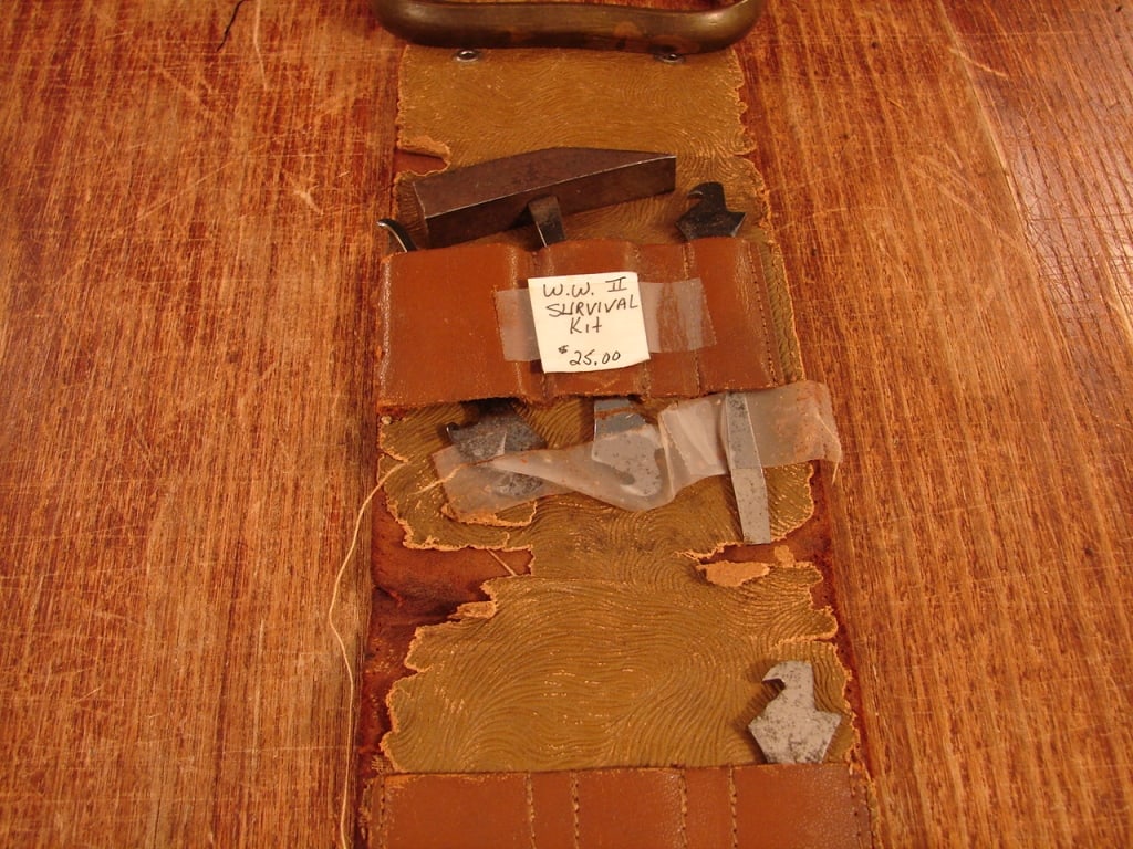 Named WWII leather survival/tool kit - 3