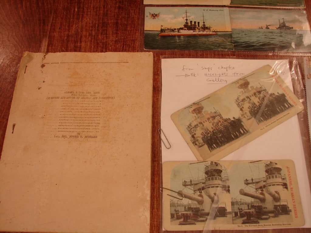 Lot of 8 various photographs and post cards: Lot of 8 various military photographs and post cards. Some official Military and some personal. Some post cards are to families.