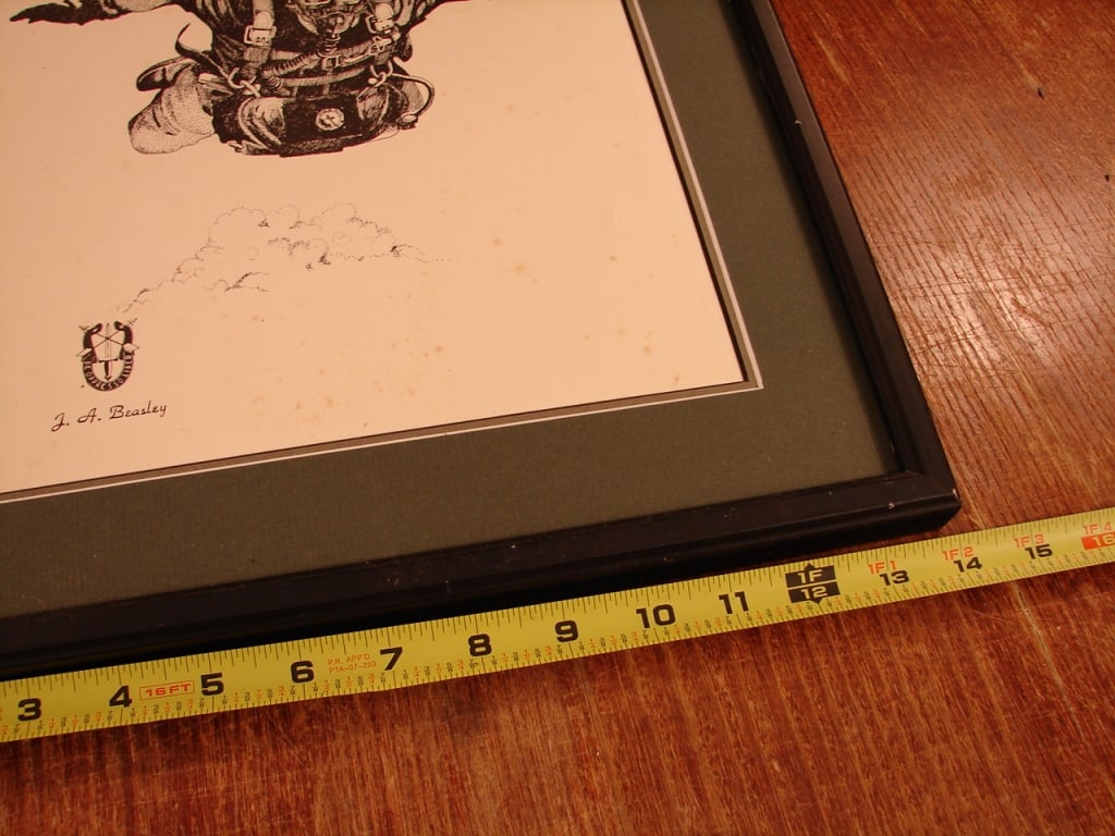 !6"x14" framed high altitude jump soldier. - 2