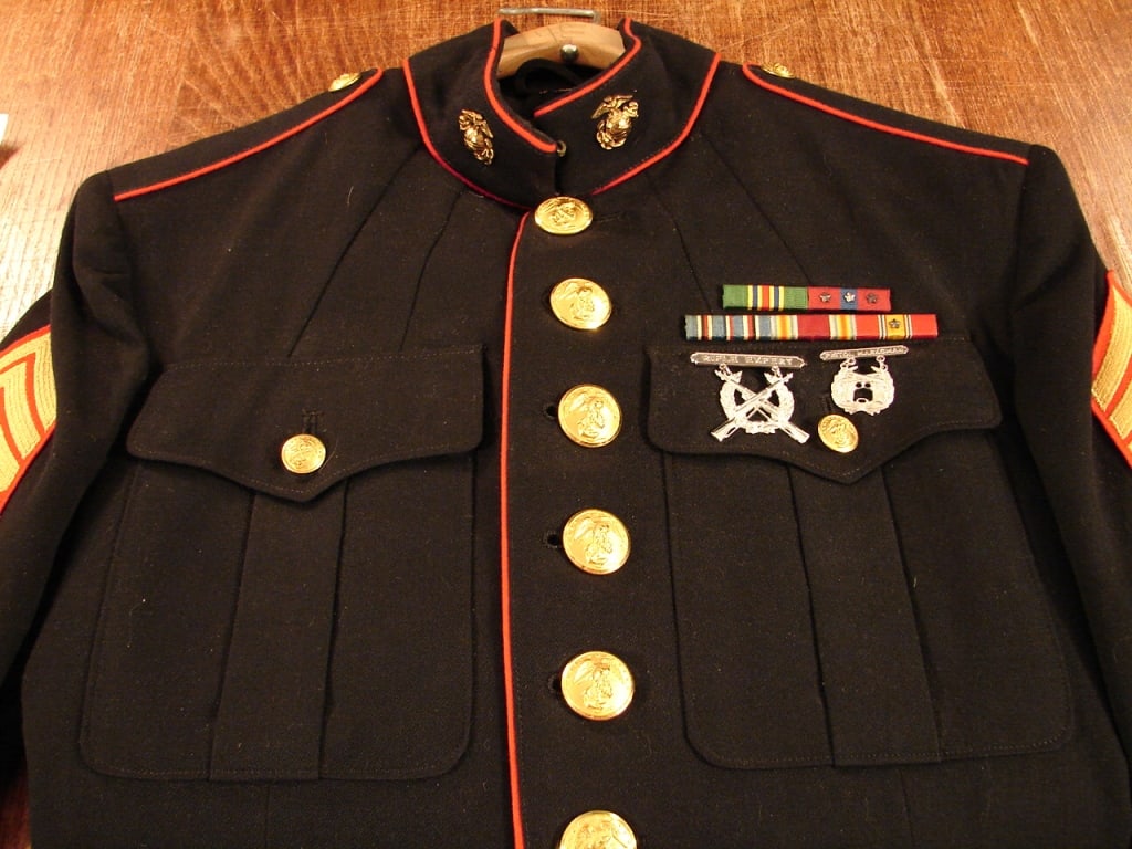US Marines Officers Dress Blues with pants. - 3