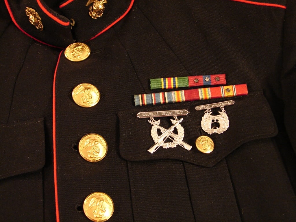 US Marines Officers Dress Blues with pants. - 4