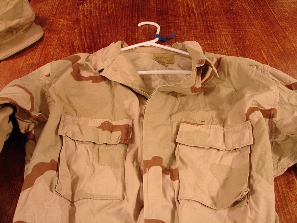 Desert Storm brown camo jacket and hat - 2