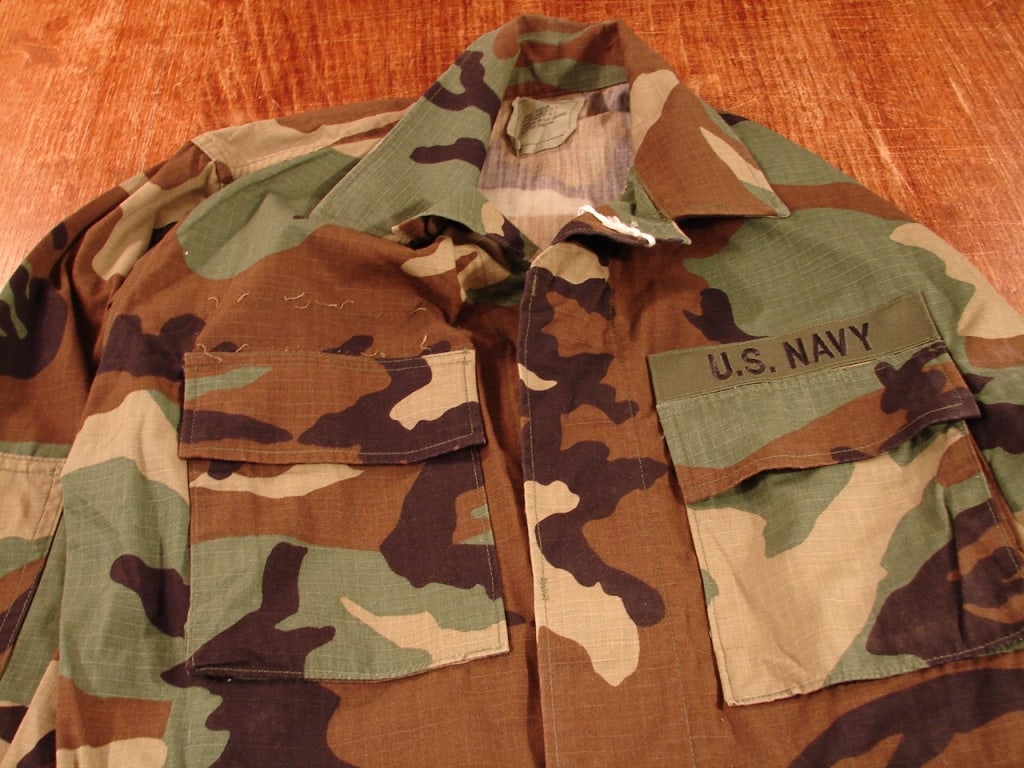 US Navy issue woodland camo jacket. - 2