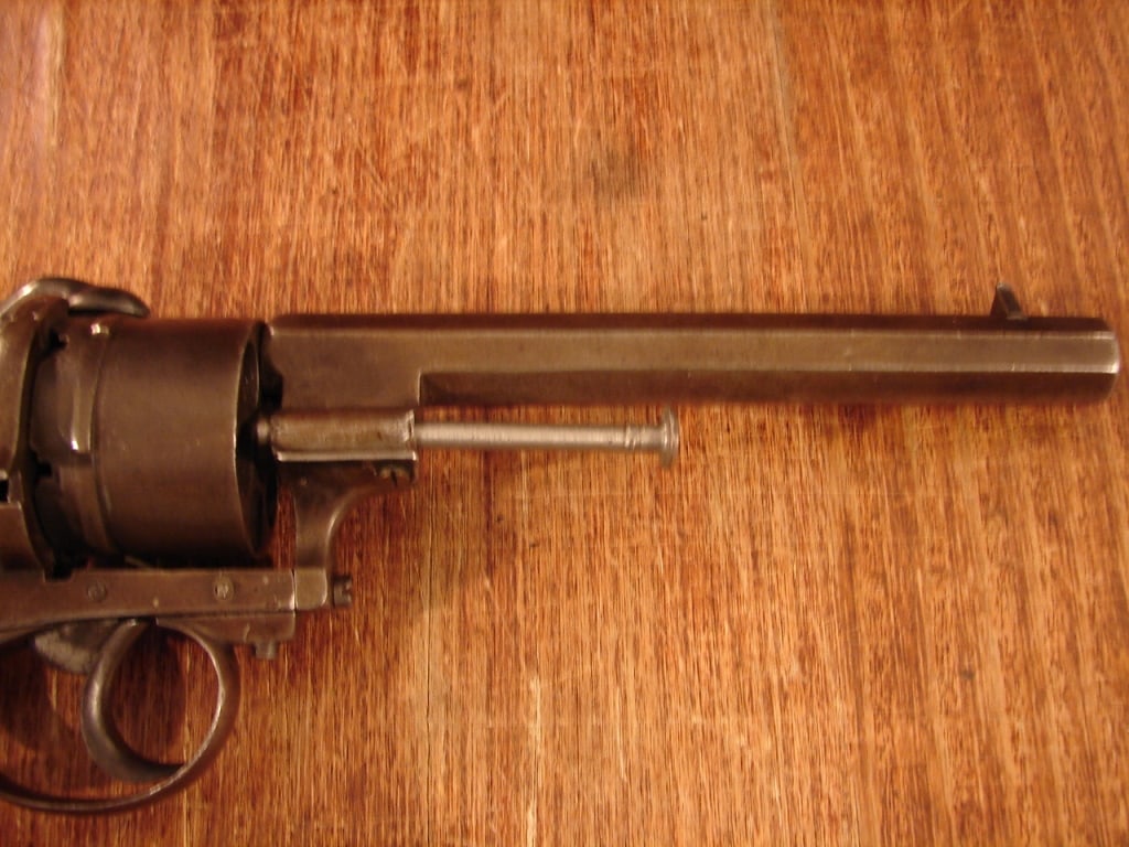 Civil War Period Belgian Pin Fire Revolver - 3