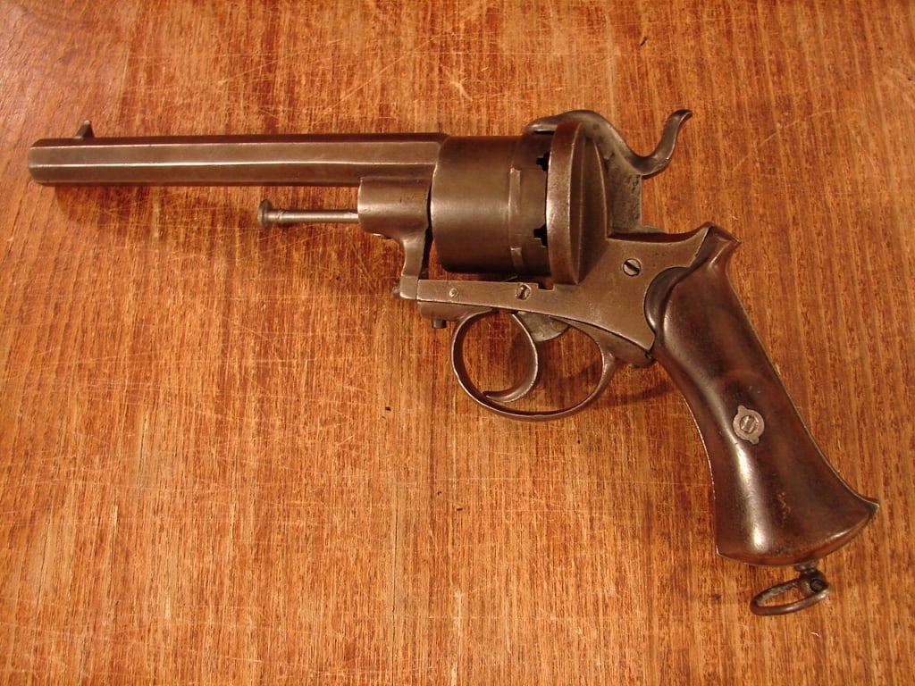 Civil War Period Belgian Pin Fire Revolver - 4