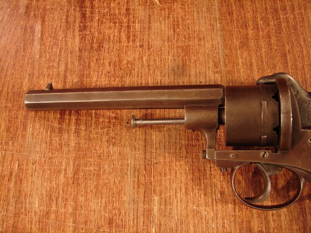 Civil War Period Belgian Pin Fire Revolver - 6