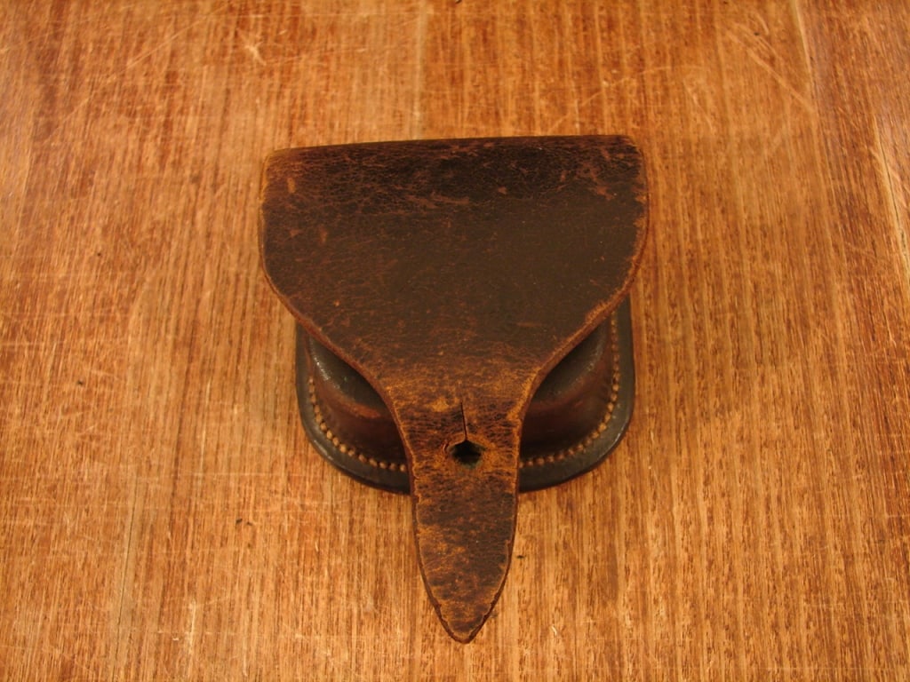 Very Nice Civil War Percussion Cap Box: Very Nice Civil War Percussion Cap Box with U.S. Ordnance Dept. Sub-Inspector "R. White" Stamp and Original Wool and Vent Pick. A very nice example, well-marked Civil War cap box and its very are