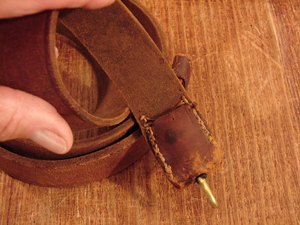 Original Un-issued Leather Civil War Musket Sling - 3
