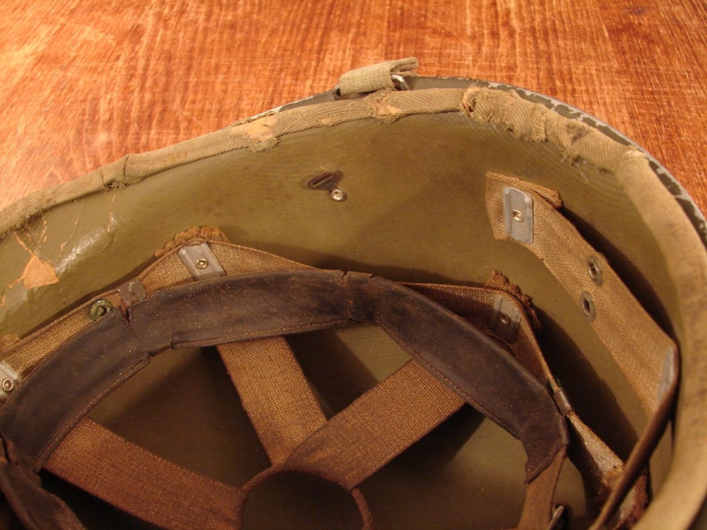 WWII US M1 Helmet with Hawley liner - 10