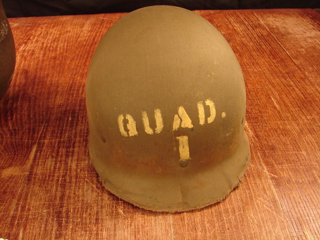 WWII US M1 Helmet with Hawley liner - 13