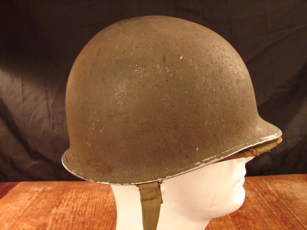 WWII US M1 Helmet with Hawley liner - 4