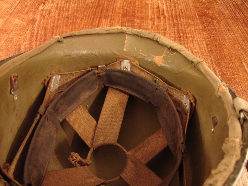 WWII US M1 Helmet with Hawley liner - 9
