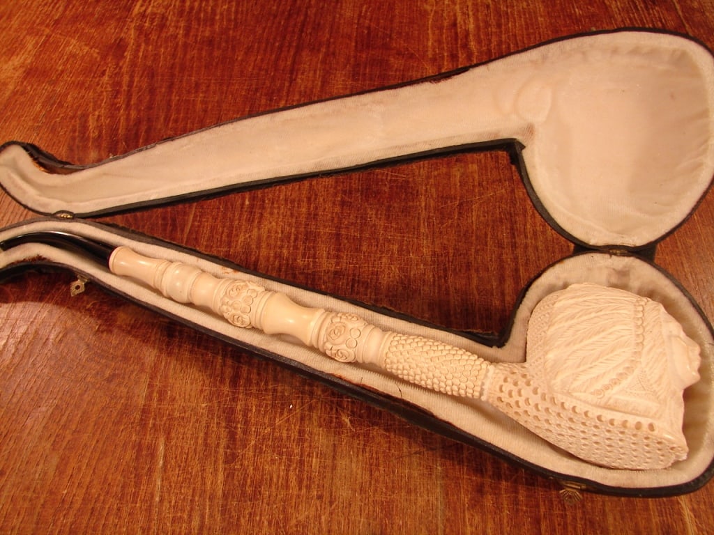 Original Meerschaum Vintage Indian Head pipe (1 of 10)