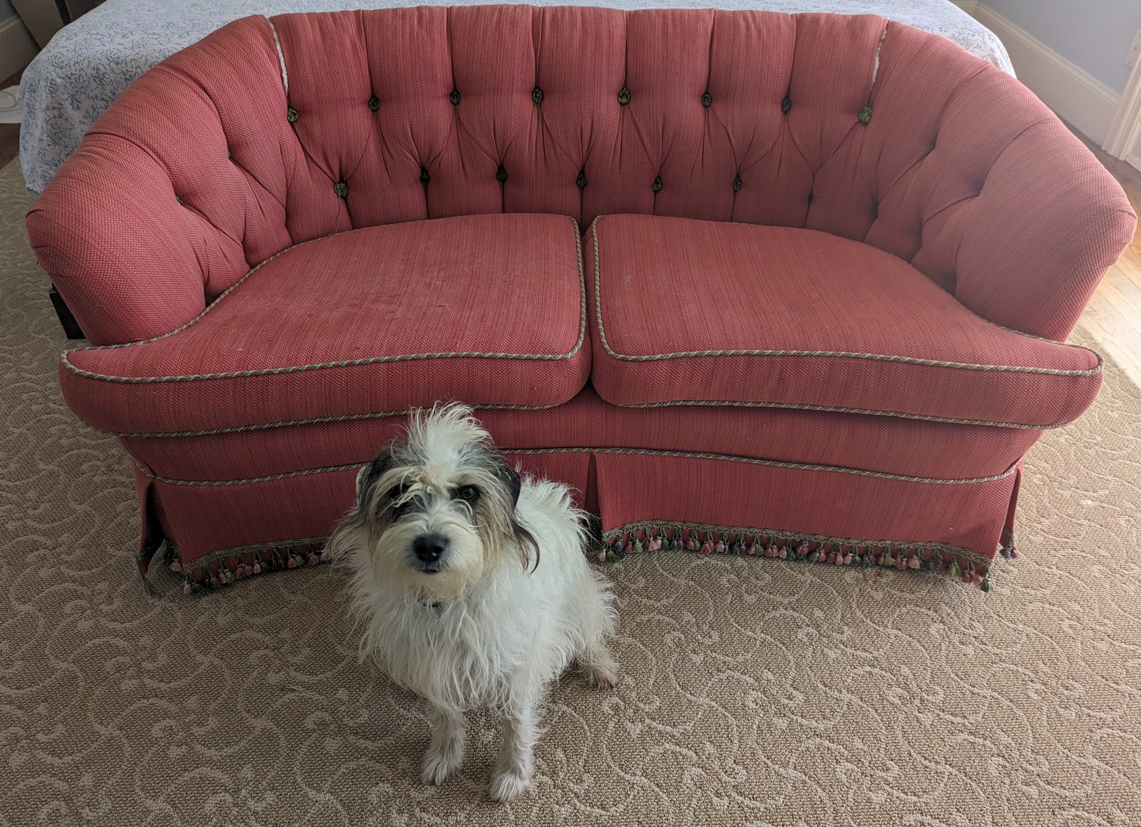 Tufted Pink Settee (1 of 1)