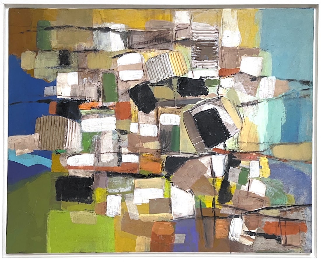 Esteban Vicente, Acrylic Mix Media Collage, Spanish Painter (1903 - 2001) (1 of 6)