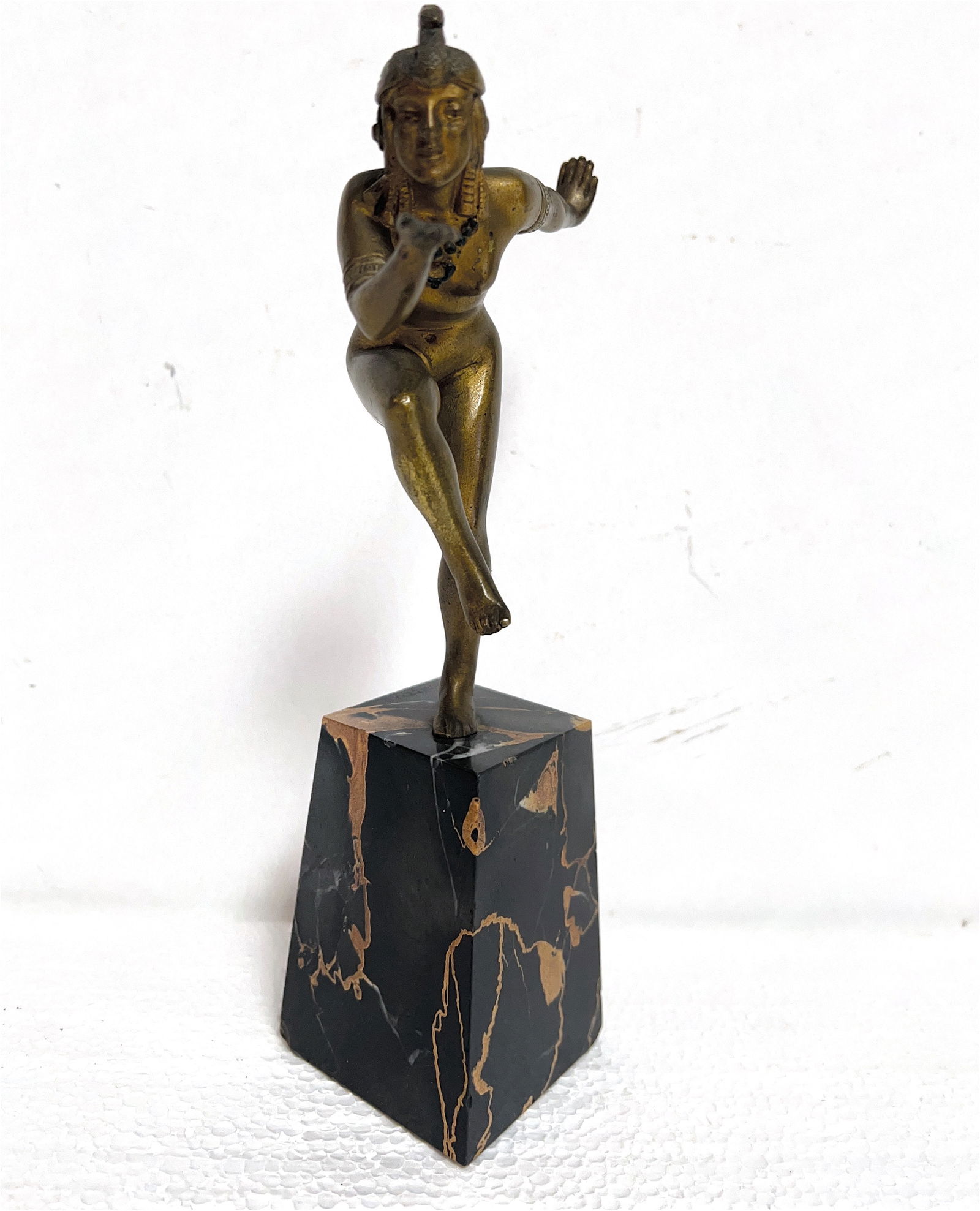 Bronze Cleopatra Style Dancer, French Dancer (1920): 2 for One Price. Art Deco Dancer. Circa 1920s. Cleopatra Bronze Figure Dancing. Un-Signed. Good Antique Conditions. Figure 5 1/44'' in. W/ Base 8'' in.