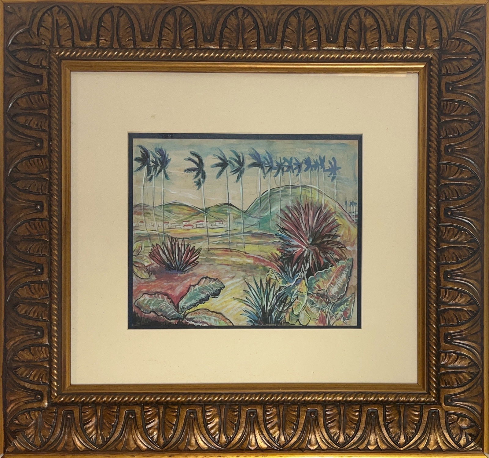 Carlos (Gomez) Enriquez, Watercolor, Cuban Painter (1900 - 1957) (1 of 6)