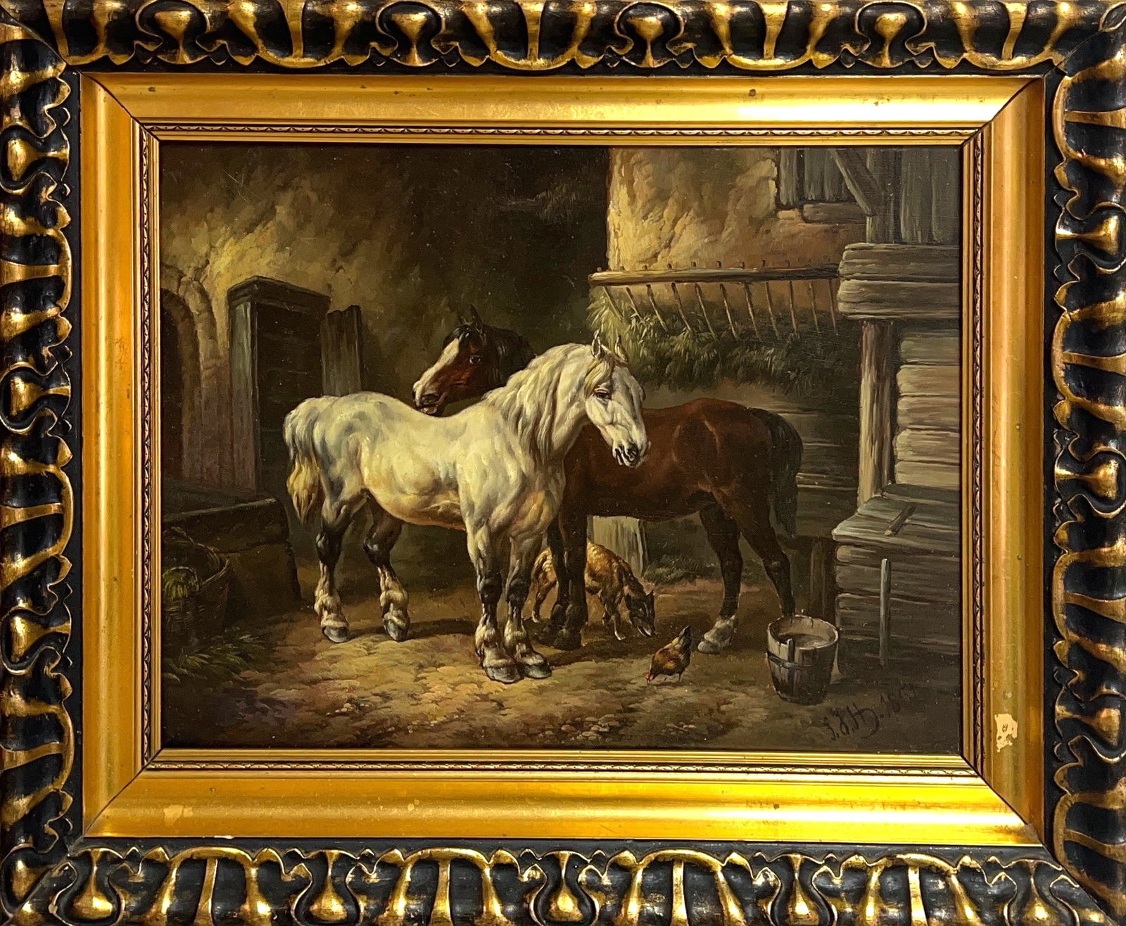 John Frederick Herring, Oil on Wood, English Painter (1815 - 1907) (1 of 6)