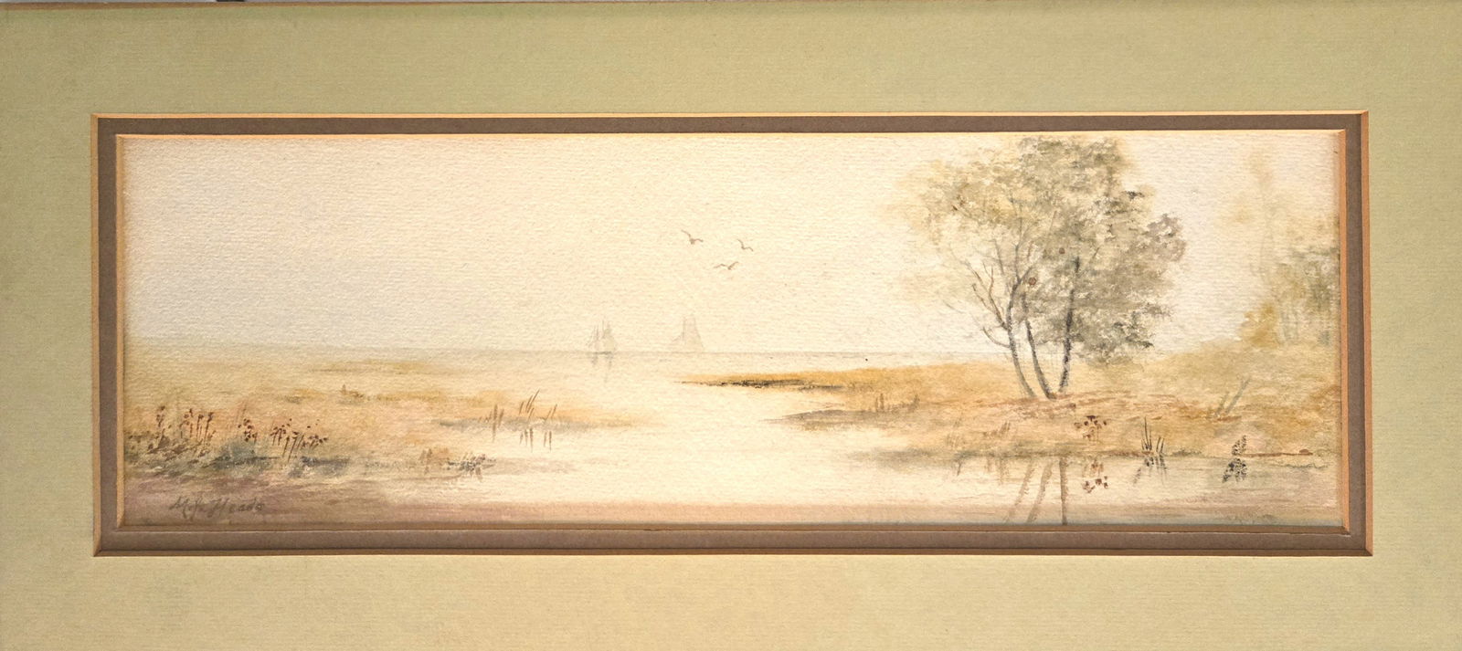 Martin Johnson Heade, Watercolor on Paper, American Painter (1819 - 1904) (1 of 3)