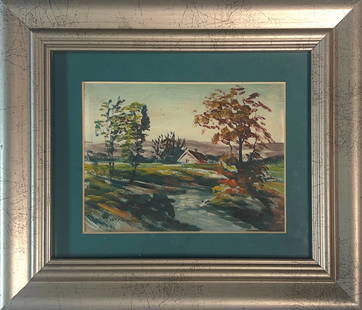 William Francis Taylor, Oil on Board, Canadian Painter (1883 - 1970): Born: 1883 - Hamilton, Ontario, Canada. Died: 1970. Known for: Rural landscape painting, writing. Born in Ontario, Canada, William Taylor became a landscape painter whose reputation is associated with