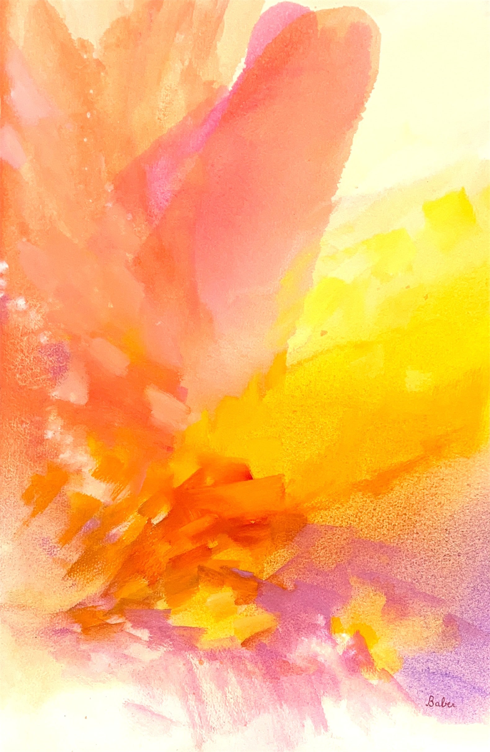 Alice Baber, Acrylic on Paper, American Painter (1928 - 1982) (1 of 5)