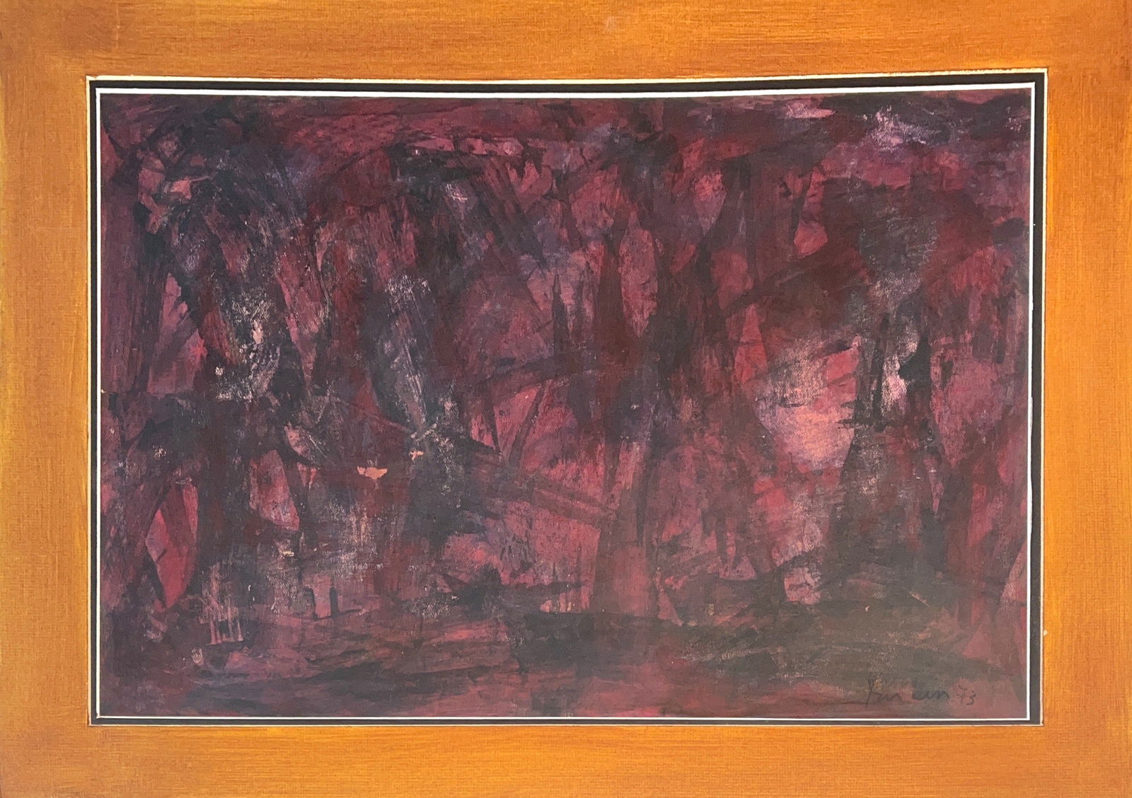 Orhon Mubin, Mix-Media on Cardboard, Turkish Painter (1924 - 1981) (1 of 6)