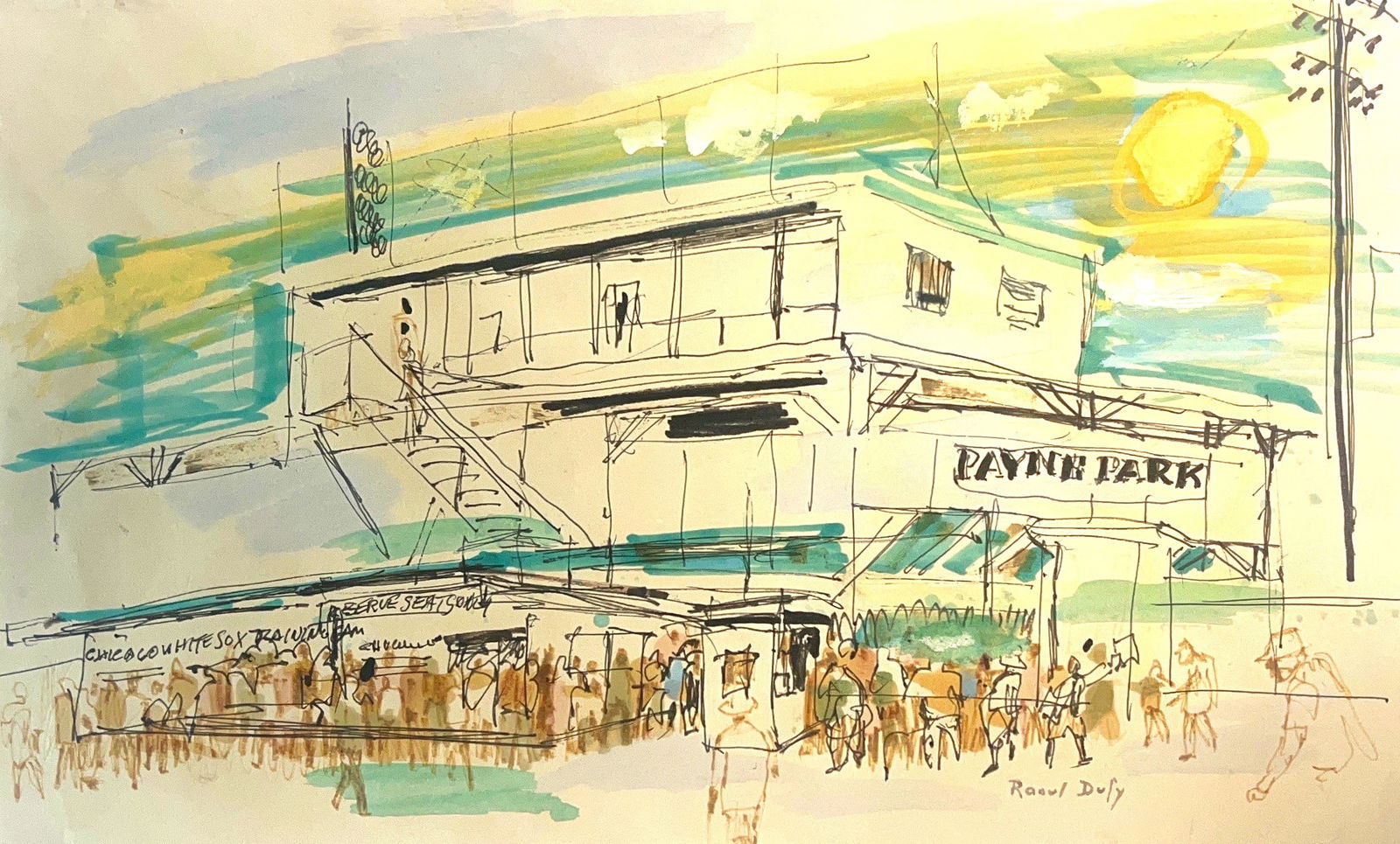 Raoul Dufy, Mix Media on Paper, French Painter (1877 - 1953) (1 of 6)