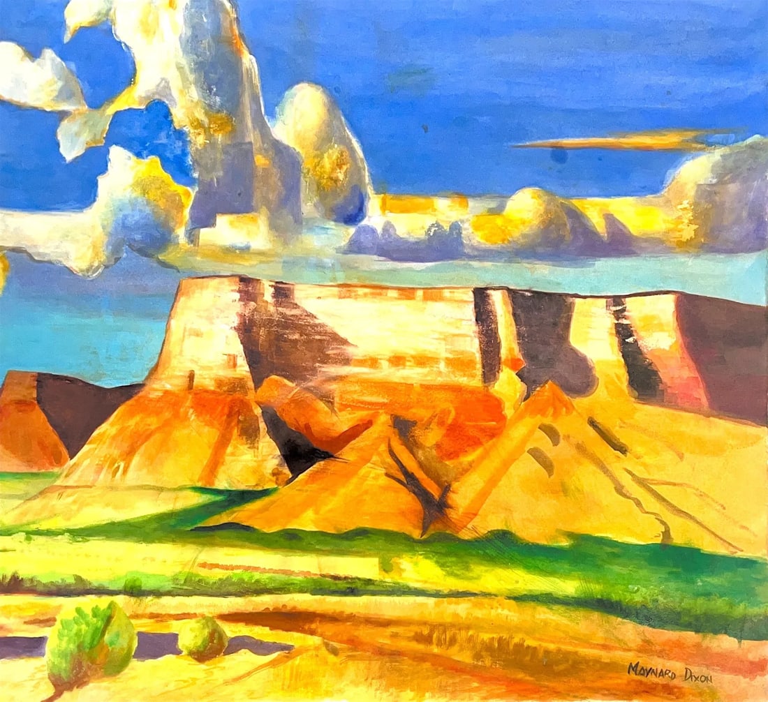 Maynard Dixon, Oil on Paper, American Painter (1875 - 1946) (1 of 6)