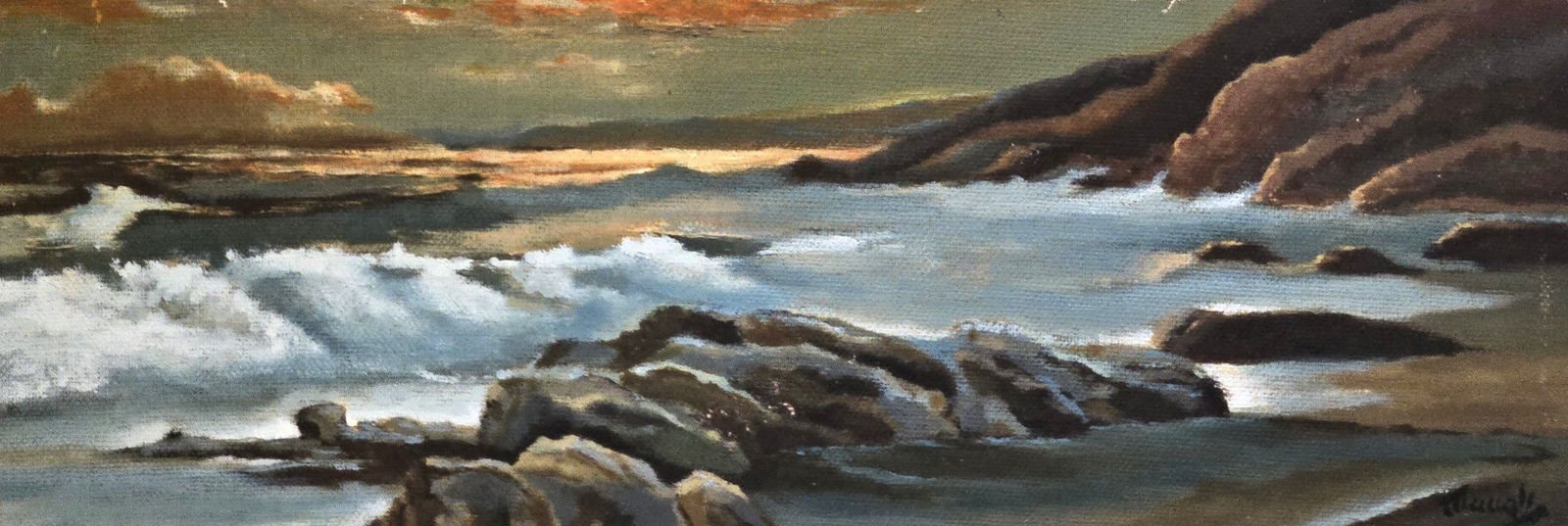 Frederick Judd Waugh, Oil on Canvas, American Painter (1861 - 1940): Born: 1861 - Bordentown, New Jersey. Died. A noted seascape painter especially of surf churning against white froth on seaside rocks, Frederick Judd Waugh strove to convey the powerful movement of the