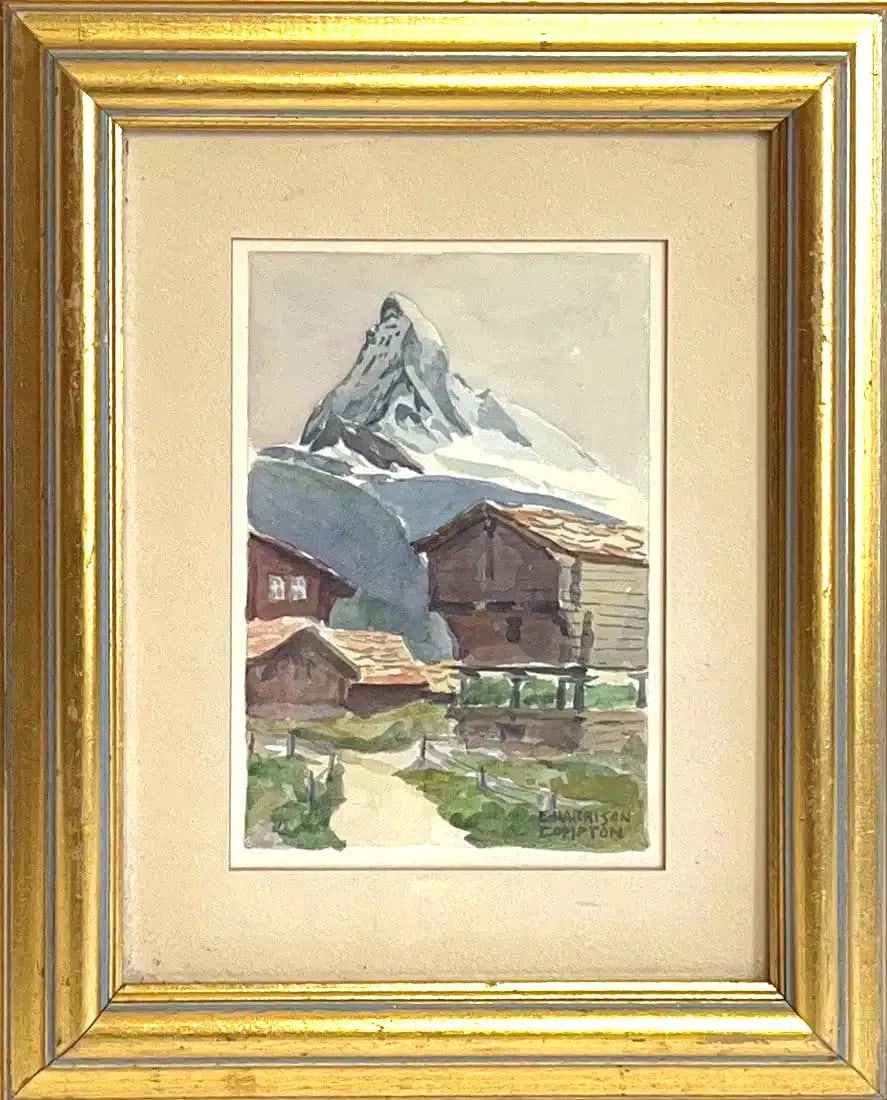 Edward Harrison Compton,Watercolor on Paper,German Painter(1881-1960) (1 of 5)