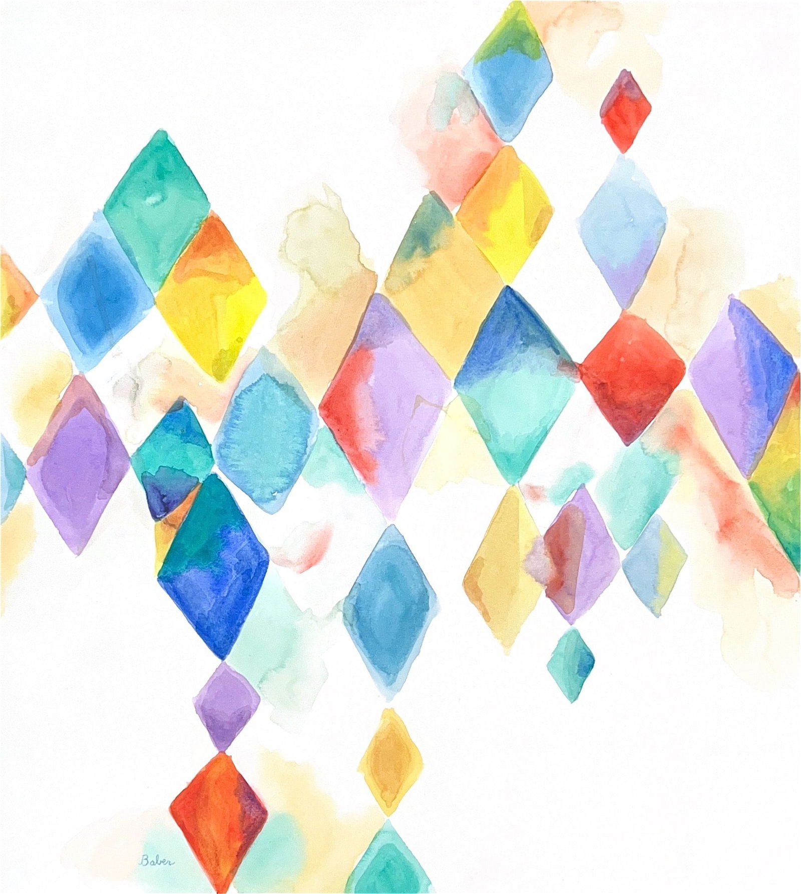 Alice Baber, Watercolor on Cardboard, American Painter (1928 - 1982) (1 of 5)