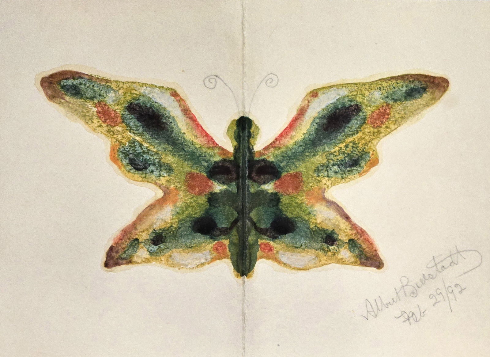 Albert Bierstadt, Watercolor/Oil on Paper, German-American Painter (1830 - 1902) (1 of 5)