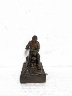 Bronze German Railroad Workers (1930): 3 for One Price. Art Deco Figures. Circa 1930s. Bronze German Railroad Workers. Zinober. Good Antique Conditions. (1) Sculpture 5'' in. (2) Sculpture 7'' in. W/ Base 8'' in. Sculpture is loose from th