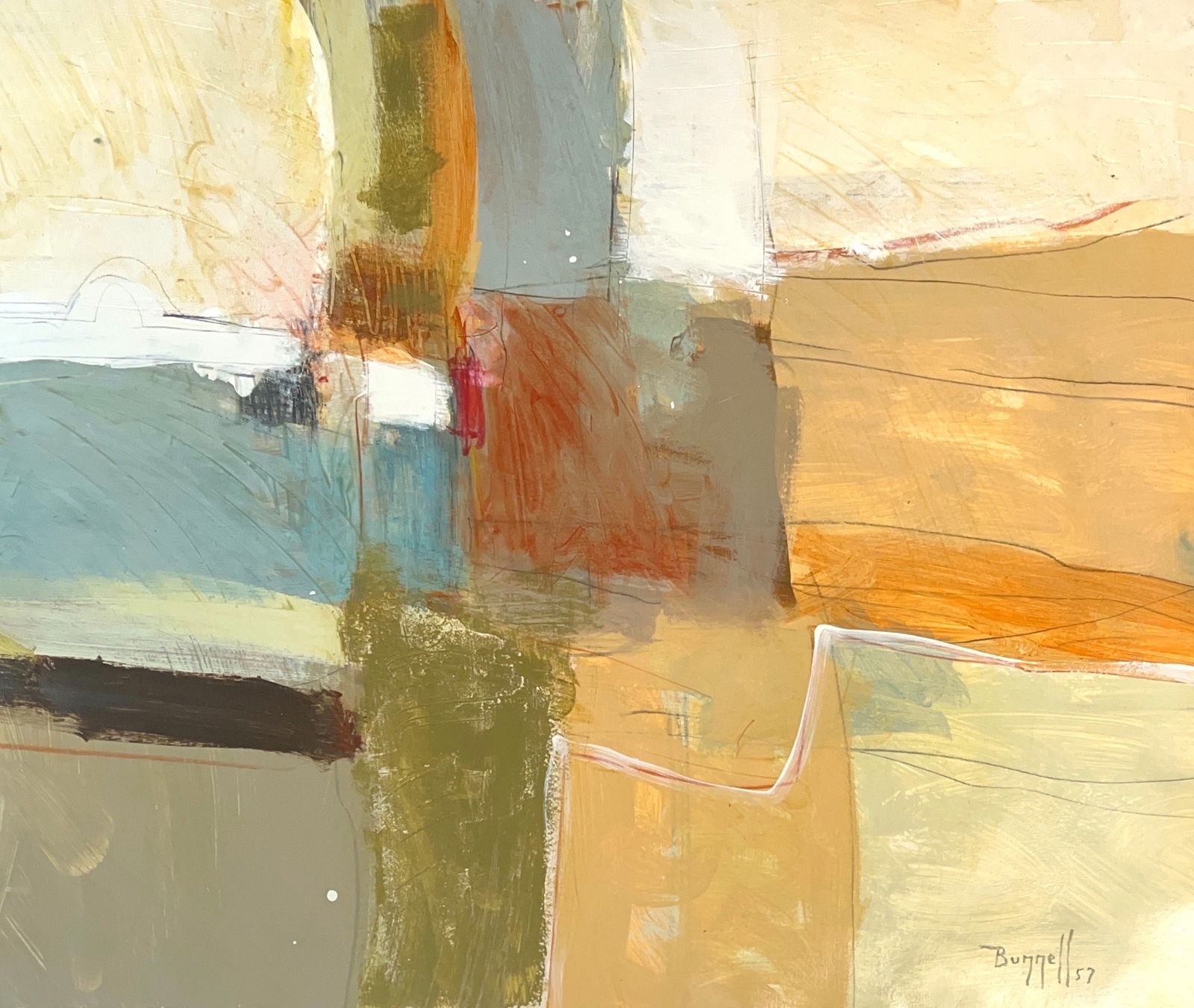 Charles Bunnell, Mix-Media on Paper, Amercian Painter (1897 - 1968) (1 of 8)