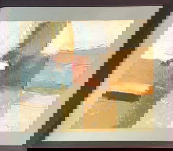 Charles Bunnell, Mix-Media on Paper, Amercian Painter (1897 - 1968): Born: 1897 - Kansas City, Missouri. Died: 1968 - Colorado Springs, Colorado. Known for: Modernist-leaning landscape, abstract expression. Abstract painter and teacher Charles Bunnell was born in