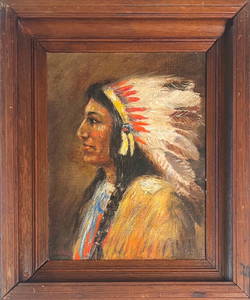 Joseph Henry Sharp, Oil on Canvas, American Painter (1859 - 1953)