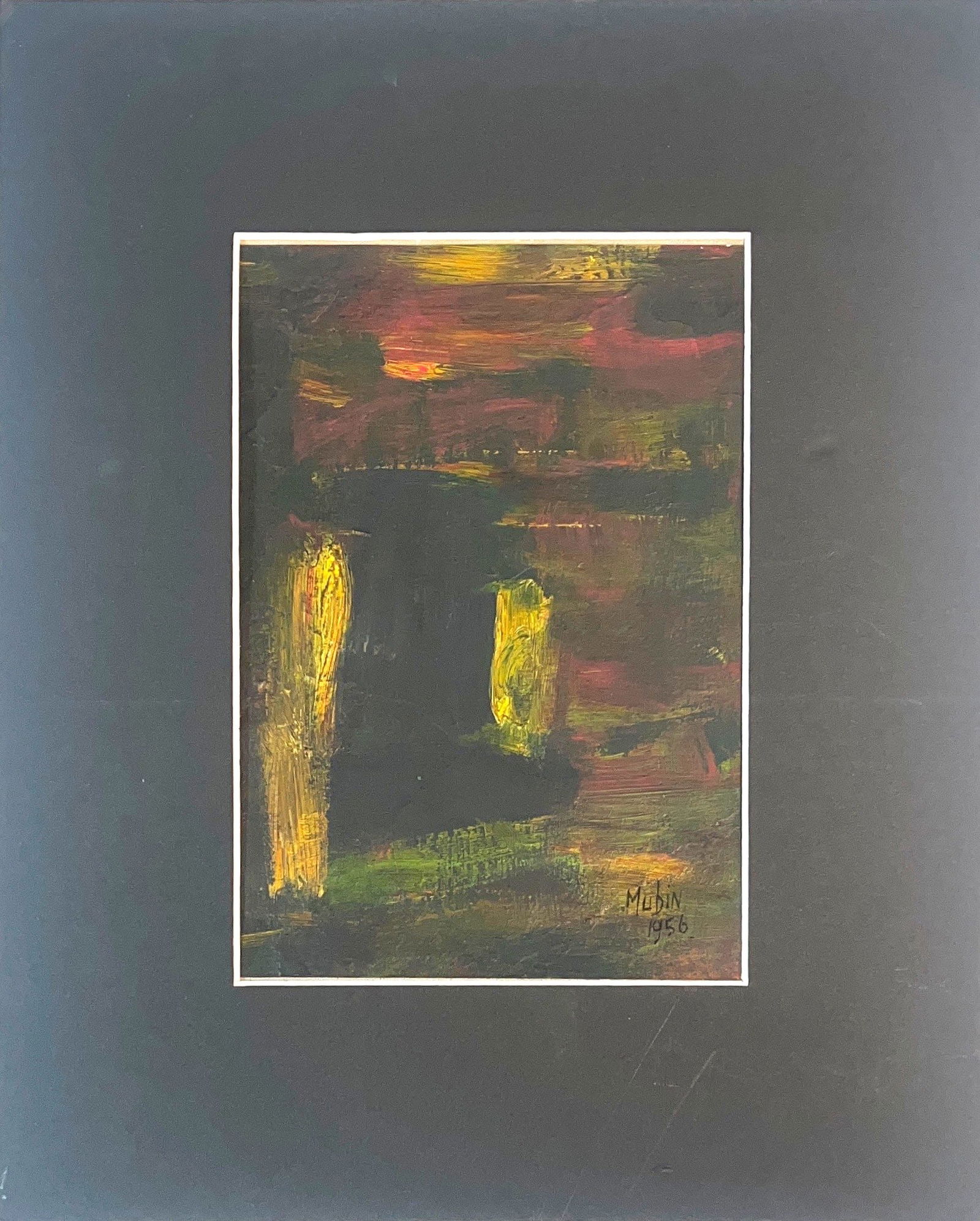 Orhon Mubin, Mix-Media on Paper, Turkish Painter (1924 - 1981) (1 of 5)