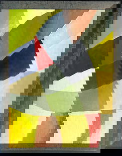 Otto Freundlich, Oil on Panel, German Painter (1878 - 1943): Born: 1878 - Stolp, Prussia. Died: 1943 - Majdanek Concentration Camp, Poland. Known for: Abstract geometric painting, sculpture. Otto Freundlich (10 July 1878 – 9 March 1943) was a German painter a