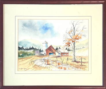 Arthur Meltzer, Watercolor on Paper, American Painter (1893 - 1989): Born: 1893 - Minneapolis, Minnesota. Died: 1989 - Abington, Pennsylvania. Known for: Landscape, marine, figure easel and mural painting. Arthur Meltzer was born in Minneapolis, Minnesota in 1893. He b