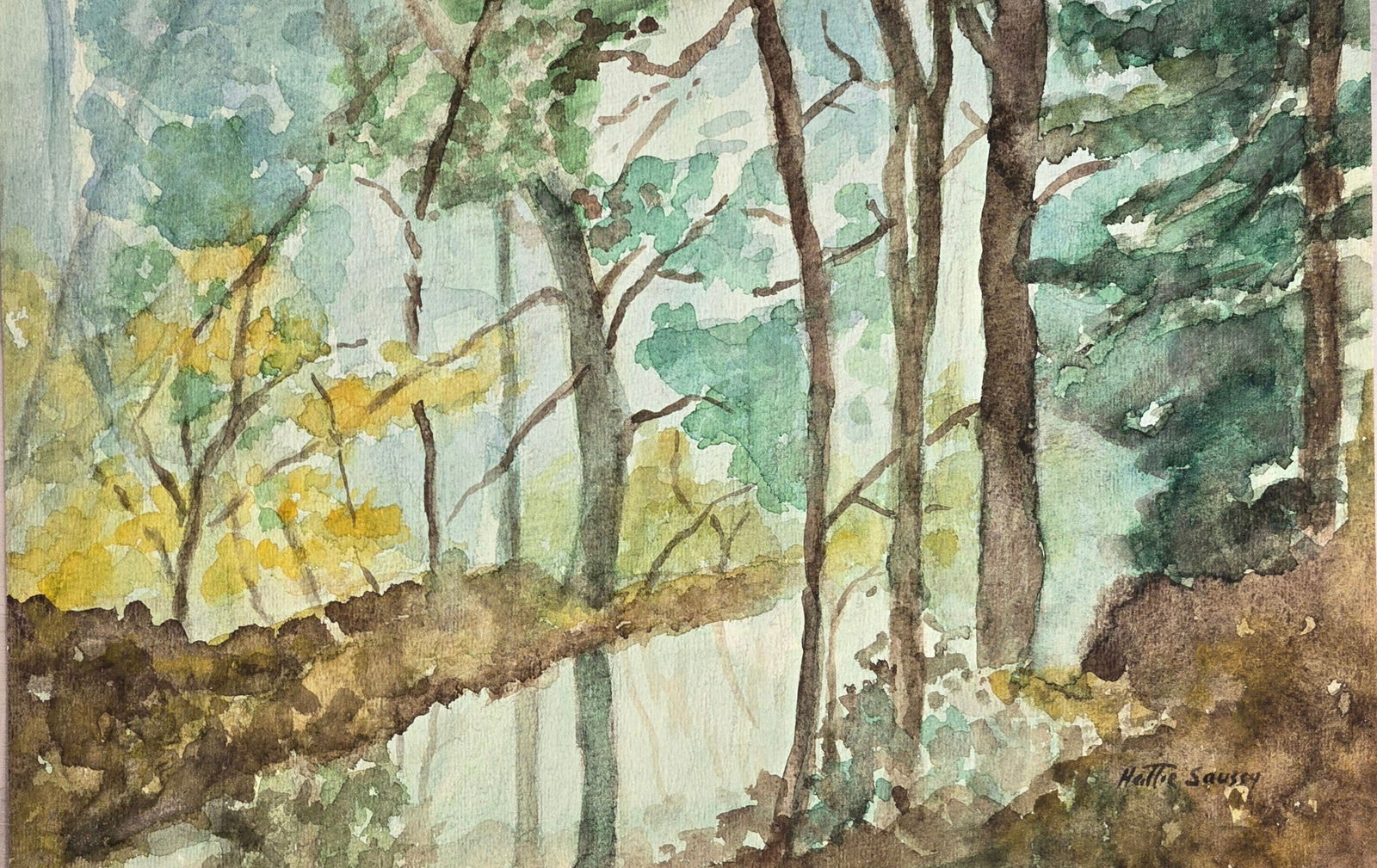 Hattie Saussy, Watercolor on Paper, American Painter (1890 - 1978) (1 of 2)