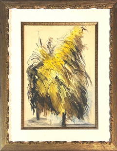 Jean Fautrier, Watercolor/Mix-Media on Paper, French Painter (1898 - 1964): Born: 1898 - Paris, France. Died: 1964 - Chatenay-Malabry, France. Known for: Abstract still life, nudes, and landscape painting and sculpture. Jean Fautrier (May 16, 1898 - July 21, 1964) was a Frenc