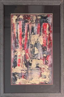 Leon Zack, Oil/Mix-Media on Card Board, Russian (1892 - 1980): Born: 1892 - Nijni-Novgorod, Russia. Died: 1980 - Vanves, France. Known for: Abstract paintings, sculpture, illustration, design. Name variants: Leon Zak, Lev Vasilevich Zak. Leon Zack studied paintin