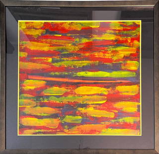 Howard Eliot Hodgkin, Oil on Card Board, English (1932 - 2017): Born: 1932 - Purley, Berkshire, England. Died: 2017 - London, England. Known for: Abstract painting and printmaking. Howard Hodgkin was born in England into a prominent Quaker family of scientists, co