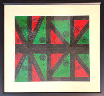 Syed Haider Raza, Oil/Mix-Media on Card Board, Indian (1922 - 2016): Born: 1922 - Babaria, Madhya Pradesh, British India. Died: 2016 - Delhi, India. Known for: Abstract, highly colored painting, landscape, circle shapes, symbolism. Name variants: Sayed Haider Raza.